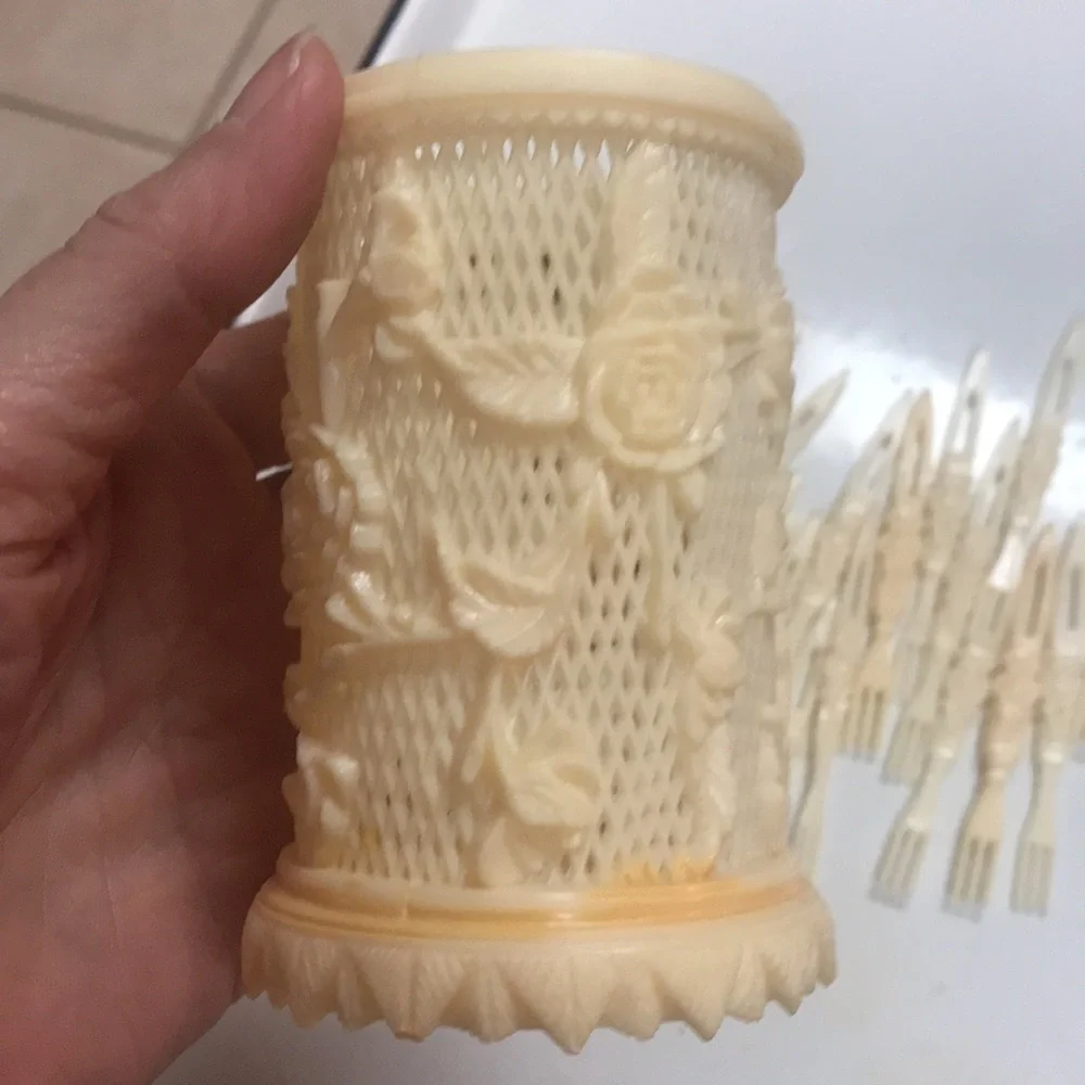 Cocktail Fork Lattice Canister Vintage